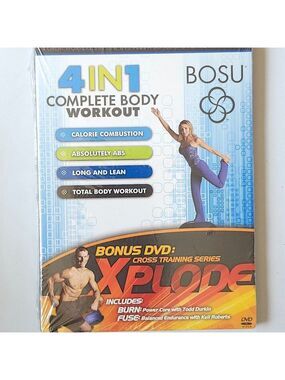 BOSU Balance 4 IN 1 Complete Total Body Workout DVD SEALED CROSS TRAINING XPLODE